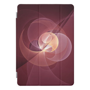 Protection iPad Pro Cover Vin moderne élégant Abstrait Art fractal rouge