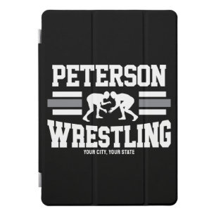 Protection iPad Pro Cover Wrestler AJOUTER LE NOM École Athlète Équipe de lu