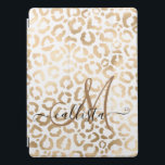 Protection iPad Pro Elegant Gold White Leopard Cheetah Animal Print<br><div class="desc">Cette poster de animal élégante et chic conviendra parfaitement à la mode chic et branchée. Il est muni d'un motif léopard de feuille d'or faux imprimé à la main sur un simple arrière - plan blanc. Qui peut être modifié en cliquant sur les options de personnaliser. C'est un design safari...</div>
