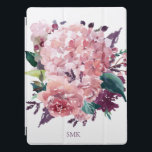 Protection iPad Pro Elégante Aquarelle rose Bold Floral<br><div class="desc">Elegant Pink Aquarelle Bold Floral iPad Pro Couverture avec espace pour votre monogramme ou autre texte. Belles flores d'aquarelles audacieuses dans les tons lavande,  prune et rose.</div>