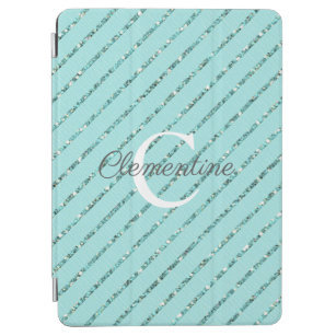 Protection iPad Air Fun Turquoise Turquoise Blue Parties scintillant r