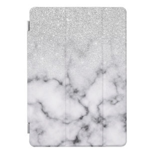 Protection iPad Pro Cover Glamour blanc Parties scintillant argenté Dégradé