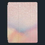Protection iPad Pro Gradient holographique de Rose Gold Glitter Irides<br><div class="desc">Ce design élégant et chic est parfait pour une fille branchée et élégante. Il présente une parties scintillant en or rose imitation avec un dégradé holographique foncé rose, pêche, bleu et violet iridescente. Moderne, cool, unique, glamour et original. ***REMARQUE IMPORTANTE DE CONCEPTION : Pour toute demande de conception personnalisée comme...</div>