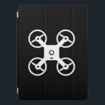 Protection iPad Pro Logo de drone Ipad pro personnalisé de 12,9 pouces<br><div class="desc">Logo de drone Ipad pro personnalisé de 12, 9 pouces. Accessoires de tablette pour pilote de drone ou photographe aérien. Ajoutez votre propre nom ou devis. Idées cadeaux d'anniversaire pour mari,  père,  petit ami,  fils etc.</div>
