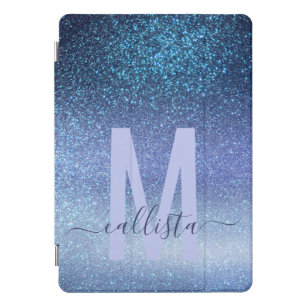 Protection iPad Pro Cover Navy Pastel Blue Triple Parties scintillant Ombre 