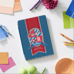 Protection iPad Pro Nom signifie coutume Robert chevaliers oiseau crêt<br><div class="desc">Nom de l'écusson de chevalier graphique et signifiant couverture iPad garçons en rouge, bleu, blanc et gris. Idéal pour un cadeau personnalisé pour un garçon. Cet exemple montre Robert A flamme brillante. Intelligent, chaleureux et attentionné ou vous pouvez customiser le texte avec votre nom propre, initiale et nom signification ou...</div>