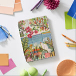 Protection iPad Pro Oiseaux dans le jardin<br><div class="desc">Birds in the Garden II par Karen Fields. Il comprend un oiseau entouré de fleurs colorées et de verdure.</div>