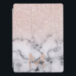 Protection iPad Pro Rose brillant Parties scintillant or  Marbre Ombre<br><div class="desc">Cette motif élégante et girly est parfaite pour la femme moderne. Il présente une parties scintillant d'or rose brillante imbriquée sur le dessus d'un noir et avec un motif en marbre dans le style d'un dégradé sombre. tendance, cool, chic, luxe et design. ***REMARQUE DE CONCEPTION IMPORTANTE : Pour toute demande...</div>
