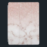 Protection iPad Pro Rose glamour or blanc Parties scintillant marbre d<br><div class="desc">Ce design élégant et girly est parfait pour la fashionista branchée et élégante. Il présente un dégradé brillant de parties scintillant rose en or faux imprimé au sommet d'un arrière - plan motif en pierre de marbre rose et blanc rose. C'est glamour, chic, luxueux, moderne et classe. ***REMARQUE IMPORTANTE DE...</div>
