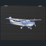 Protection iPad Silhouette de Cessna classique de l'aéronef volant<br><div class="desc">Avion Classic Cessna Silhouette Volant sur le noir pour tout passionné d'aviation, customisez ceci avec un texte si vous le souhaitez. L'avion Cessna est conçu pour lui donner l'apparence d'un chrome argenté appliqué. Ajoutez facilement du texte à cette conception en une seule étape. Il suffit de cliquer sur le bouton...</div>