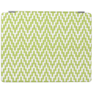 Protection iPad Vert blanc Ikat Chevron Zig Zag Stripes Motif