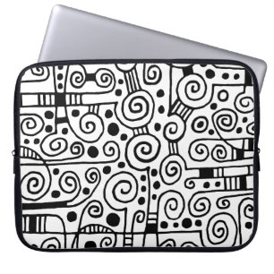 Protection Pour Ordinateur Portable 040512 - Noir sur blanc
