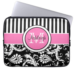 Protection Pour Ordinateur Portable 13" douille rayée d'ordinateur portable de damass