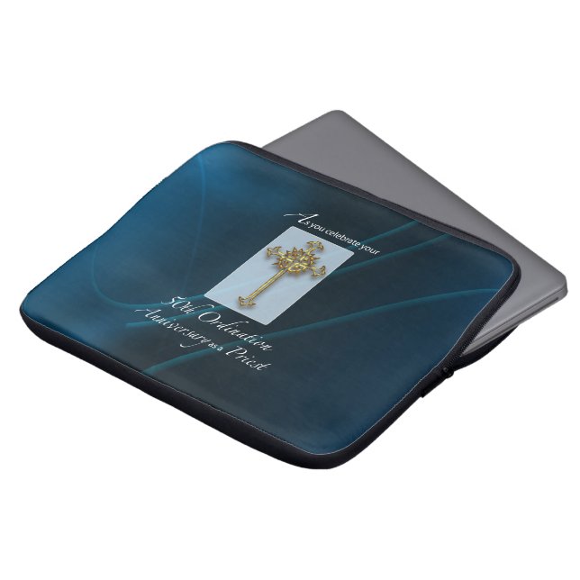 Protection Pour Ordinateur Portable 50e anniversaire de l'ordination du prêtre (Devant haut)