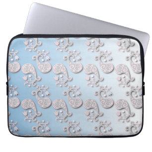 Protection Pour Ordinateur Portable Abstrait Bébé bleu et rose Pastel Floral