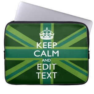 Protection Pour Ordinateur Portable Accent Vert Gardez Le Calme Et Votre Texte Union J