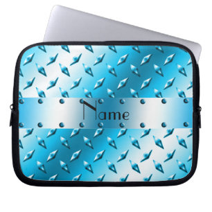 Protection Pour Ordinateur Portable Acier bleu nommé personnalisé de plat de diamant