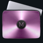 Protection Pour Ordinateur Portable Acier inoxydable violet brillant métallique<br><div class="desc">Elégant look moderne brillant en acier inoxydable violet métallique brillant avec monogramme personnalisable.</div>