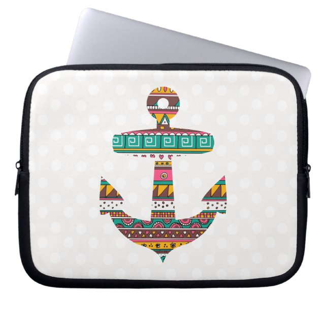 Protection Pour Ordinateur Portable Ancre tribale (Devant)