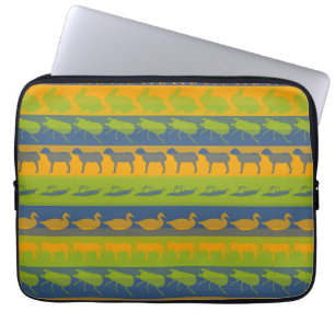 Protection Pour Ordinateur Portable Animaux colorés rétro motif moderne rayures #8