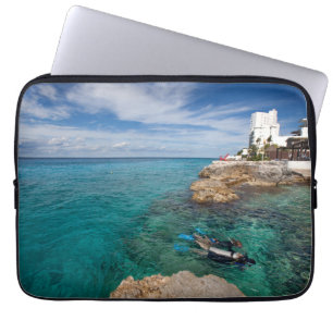 Protection Pour Ordinateur Portable Apprenant au piqué de scaphandre, Cozumel Mexique