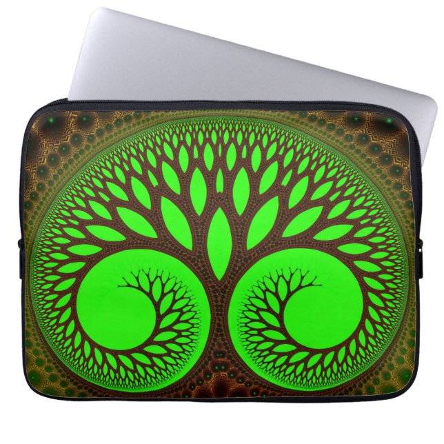 Protection Pour Ordinateur Portable Arbre 2 art Abstrait fractal (Devant)