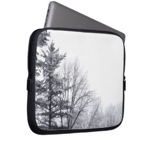 Protection Pour Ordinateur Portable Arbres couverts de neige : Horizontaux