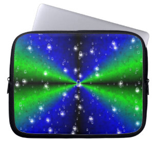 Protection Pour Ordinateur Portable Arc-en-ciel bleu vert dans la peau d'éléphant en c
