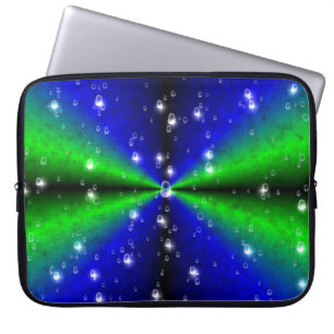 Protection Pour Ordinateur Portable Arc-en-ciel bleu vert dans la peau d'éléphant en c