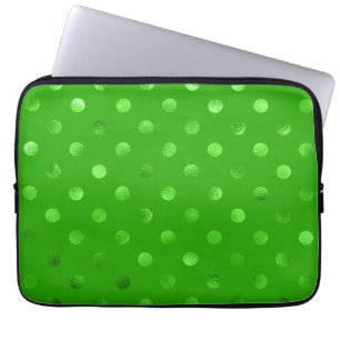 Protection Pour Ordinateur Portable Arrière - plan de point Polka Faux Foil Métallur