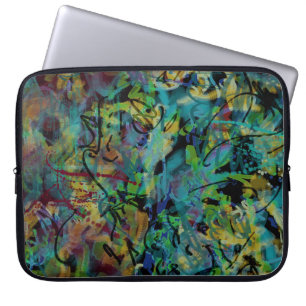 Protection Pour Ordinateur Portable Art abstrait multicolore griffonné