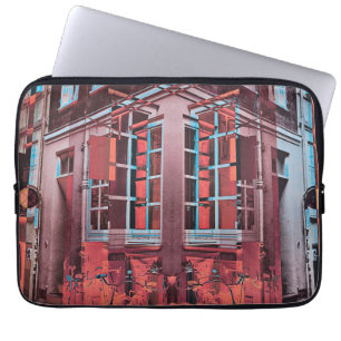 Protection Pour Ordinateur Portable Art numérique de reflet de fenêtres bleu rouge Cop