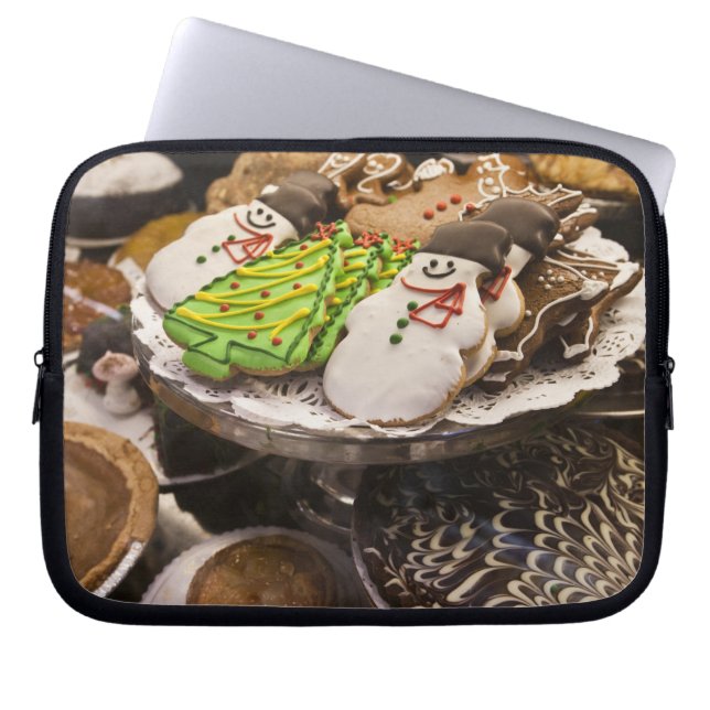 Protection Pour Ordinateur Portable Assiette de biscuits de Noël frais (Devant)