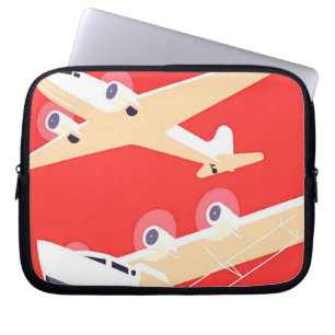 Protection Pour Ordinateur Portable Avion en vol vintage WPA coloré
