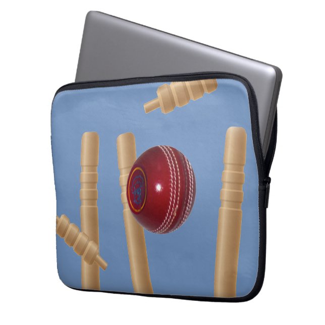 Protection Pour Ordinateur Portable Balle Et Pompes De Cricket, (devant gauche)