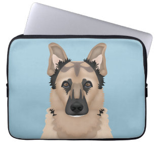 Protection Pour Ordinateur Portable bande dessinée de berger allemand