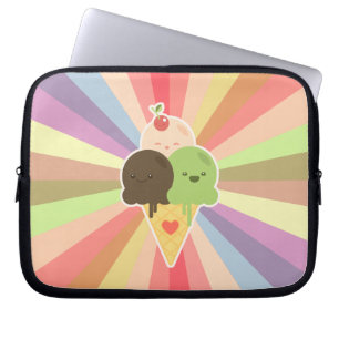 Protection Pour Ordinateur Portable Bande dessinée de crème glacée de Kawaii