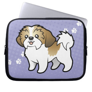 Protection Pour Ordinateur Portable Bande dessinée Shih Tzu (chiot coupé)