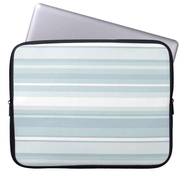 Protection Pour Ordinateur Portable Bandes bleu glace (Devant)
