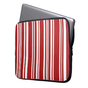 Protection Pour Ordinateur Portable Bandes mixtes rouge et blanc