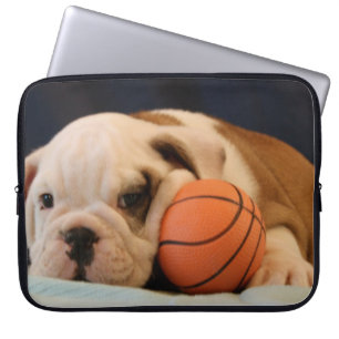 Protection Pour Ordinateur Portable Basketball Puppy Bouledogue Anglais