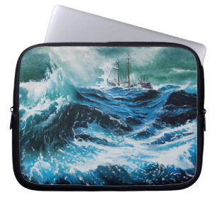 Protection Pour Ordinateur Portable Bateau dans la mer dans la tempête