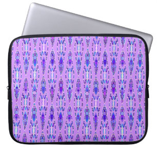 Protection Pour Ordinateur Portable Batik tribal - Lavande, bleu et violet