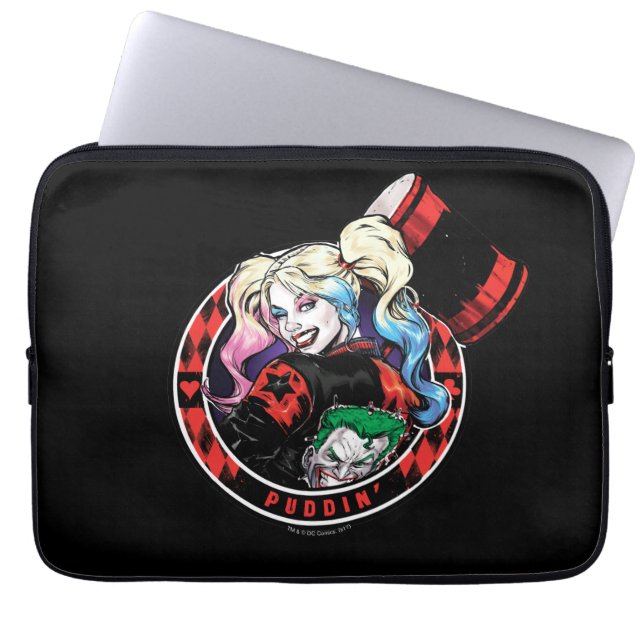 Protection Pour Ordinateur Portable Batman | Harley Quinn Winking With Mallet (Devant)