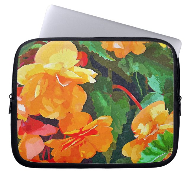 PROTECTION POUR ORDINATEUR PORTABLE BEGONIAS (Devant)