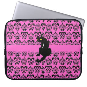 Protection Pour Ordinateur Portable BLACK CAT DAMASK black purple