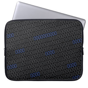 Protection Pour Ordinateur Portable Bleu gris de nombres binaire