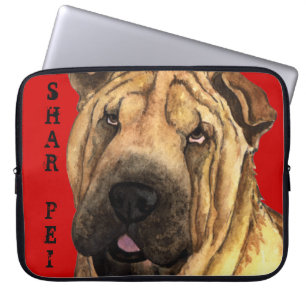 Protection Pour Ordinateur Portable Bloc de couleur Shar-Pei