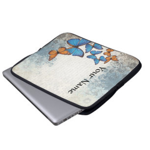 Protection Pour Ordinateur Portable Blue floral