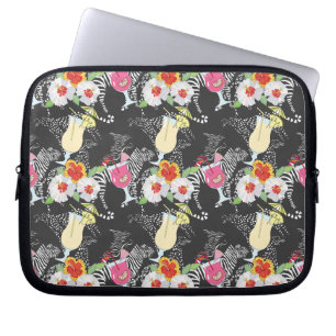 Protection Pour Ordinateur Portable Boissons Tropicales Avec Animaux